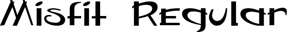 Misfit Regular font - MISFIT.ttf