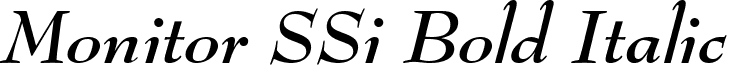 Monitor SSi Bold Italic font - MonitorSSiBoldItalic.ttf