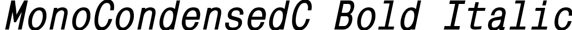 MonoCondensedC Bold Italic font - MNCBI.ttf