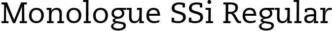 Monologue SSi Regular font - MonologueSSi.ttf