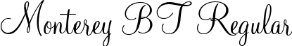 Monterey BT Regular font - Monteryn.ttf