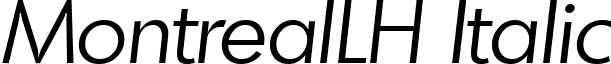 MontrealLH Italic font - MontrealLHItalic.ttf