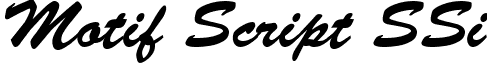 Motif Script SSi font - MotifScriptSSi.ttf