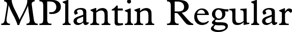 MPlantin Regular font - MPLANTIN.ttf