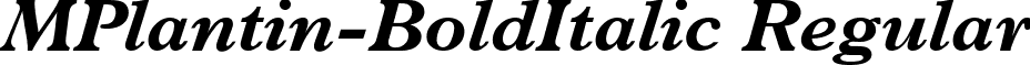 MPlantin-BoldItalic Regular font - MPLANTI2.ttf