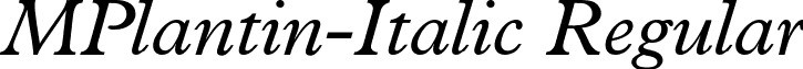 MPlantin-Italic Regular font - MPLANTI3.ttf