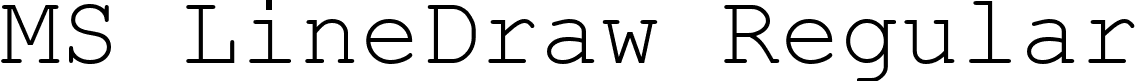 MS LineDraw Regular font - LINEDRAW.ttf