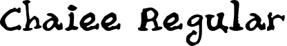 Chaiee Regular font - Chaiee Regular.ttf