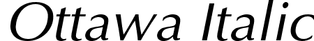 Ottawa Italic font - OttawaItalic.ttf