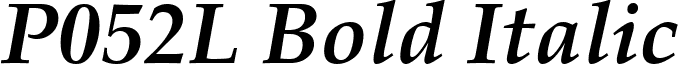 P052L Bold Italic font - P052LBoldItalic.ttf