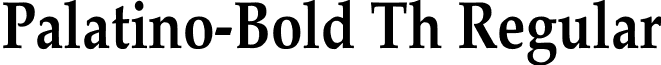 Palatino-Bold Th Regular font - palatino.ttf