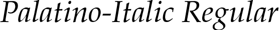 Palatino-Italic Regular font - palatin.ttf