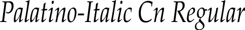 Palatino-Italic Cn Regular font - palatin7.ttf