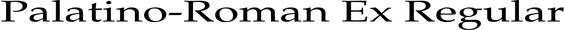 Palatino-Roman Ex Regular font - palati11.ttf