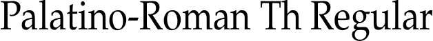 Palatino-Roman Th Regular font - palatin9.ttf