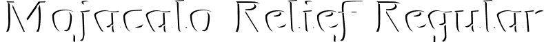 Mojacalo Relief Regular font - mojarelief.ttf