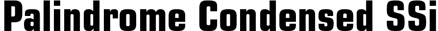Palindrome Condensed SSi font - PalindromeCondensedSSiBoldCondensed.ttf