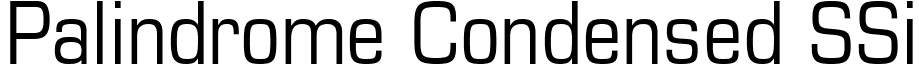 Palindrome Condensed SSi font - PalindromeCondensedSSiCondensed.ttf