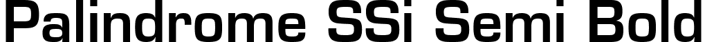 Palindrome SSi Semi Bold font - palindrome ssi semi bold.ttf