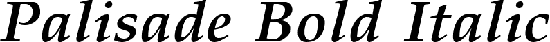 Palisade Bold Italic font - PalisadeBoldItalic.ttf