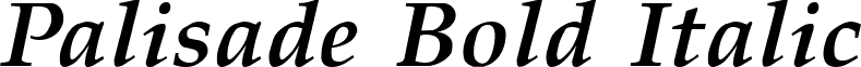 Palisade Bold Italic font - PALISBI.ttf