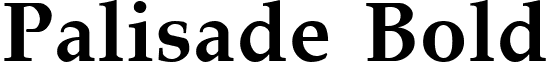 Palisade Bold font - PalisadeBold.ttf