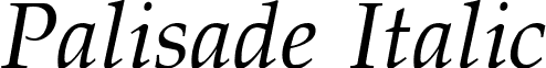 Palisade Italic font - PalisadeItalic.ttf