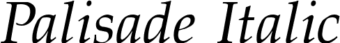 Palisade Italic font - PALISI.ttf