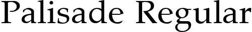 Palisade Regular font - palis.ttf