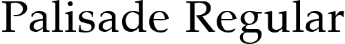 Palisade Regular font - Palisade.ttf