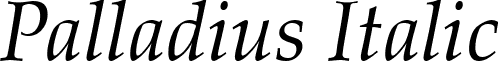 Palladius Italic font - PalladiusItalic.ttf