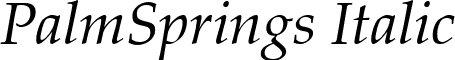 PalmSprings Italic font - PALMSPRI.ttf