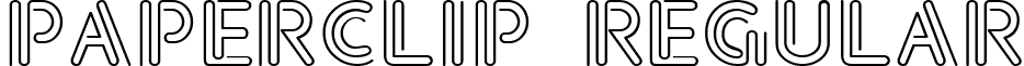 Paperclip Regular font - Paperclip.ttf