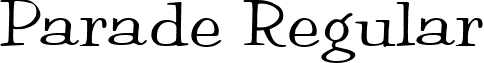 Parade Regular font - Parade2.ttf