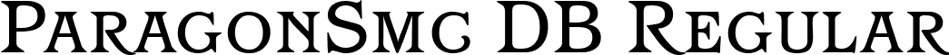 ParagonSmc DB Regular font - ParagonSmc-RegularDB.ttf