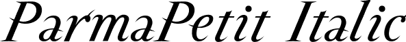 ParmaPetit Italic font - ParmaPetit-Italic.ttf