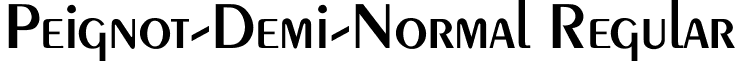 Peignot-Demi-Normal Regular font - pegnot1.ttf