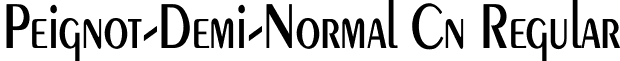 Peignot-Demi-Normal Cn Regular font - peignot5.ttf