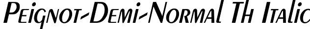 Peignot-Demi-Normal Th Italic font - peignot4.ttf
