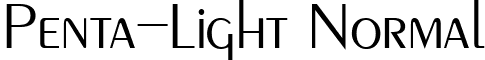 Penta-Light Normal font - PNTL____.ttf