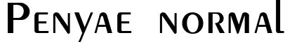 Penyae normal font - penyae.ttf