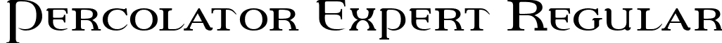 Percolator Expert Regular font - PERCEXP.ttf
