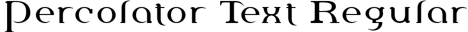 Percolator Text Regular font - PERCTEXT.ttf