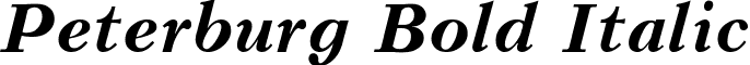 Peterburg Bold Italic font - PETERT.ttf