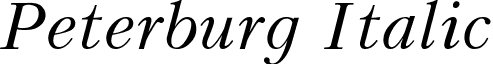 Peterburg Italic font - Peterburg Italic.ttf