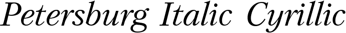 Petersburg Italic Cyrillic font - PTR2.ttf