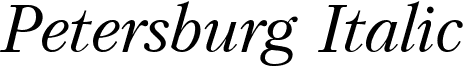Petersburg Italic font - PETER4.TTF