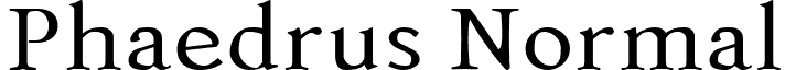 Phaedrus Normal font - PHAE.ttf