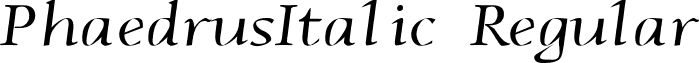 PhaedrusItalic Regular font - phaedru1.ttf