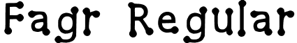 Fagr Regular font - Fagr.ttf